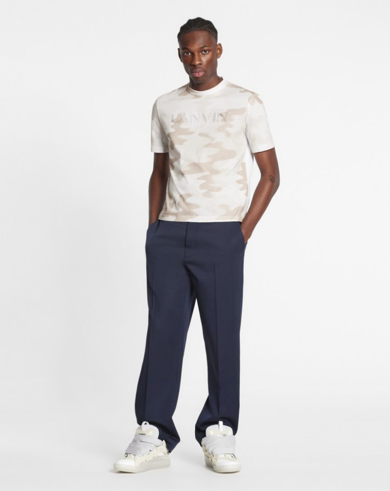 Lanvin Embroidered Jl3d Sweatpants Byxor Herr Blå | LX85-6175T1