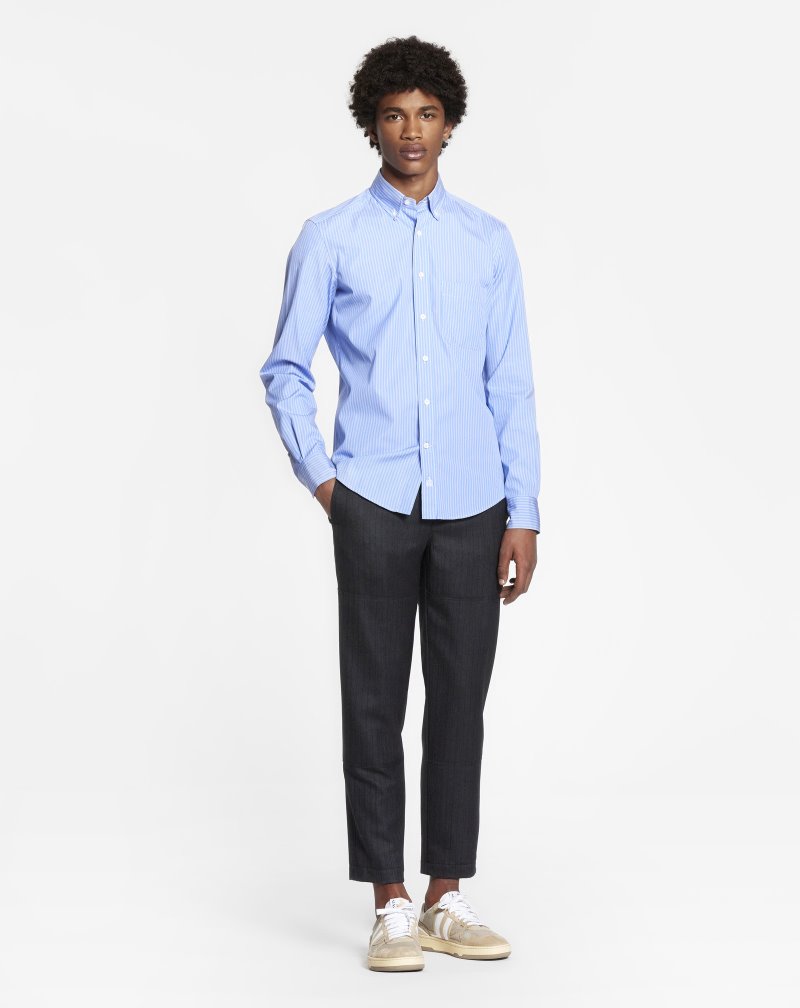 Lanvin Fitted Shirts Skjorta Herr Ljusblå | CD10-4060U6