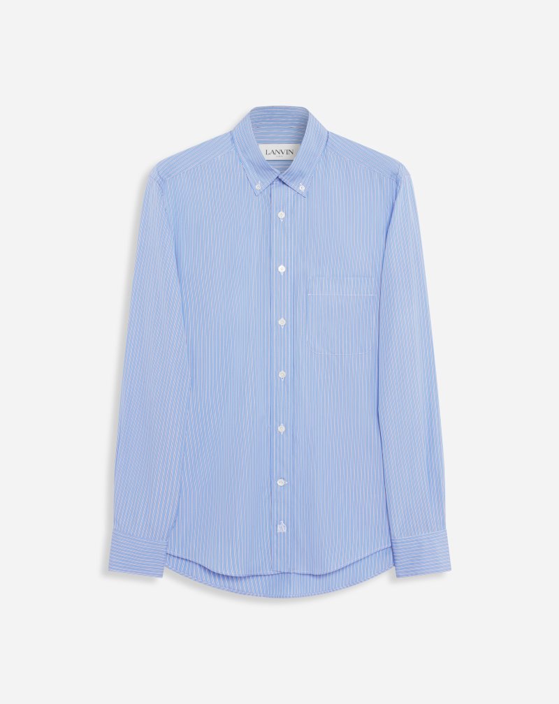 Lanvin Fitted Shirts Skjorta Herr Ljusblå | CD10-4060U6