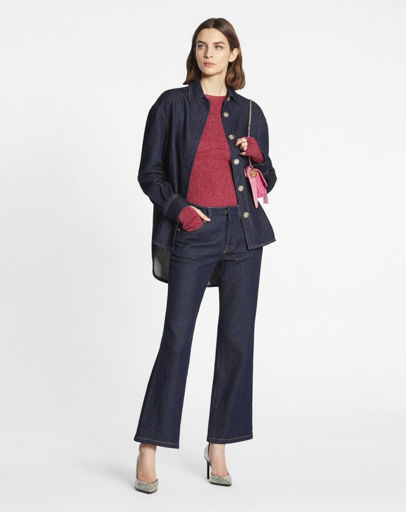 Lanvin Flared Denim Pants Byxor Dam Blå | CC02-7992W7