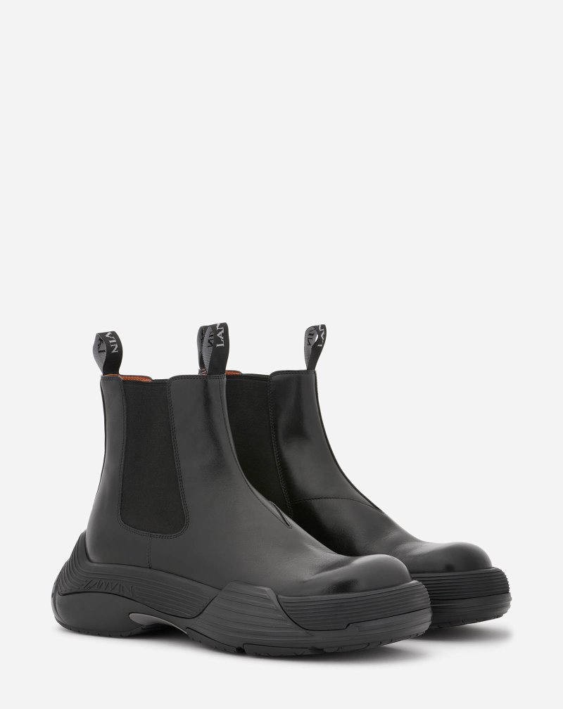 Lanvin Flash-x Bold Läder Boots Stövlar Herr Svarta Svarta | EC49-9149O0