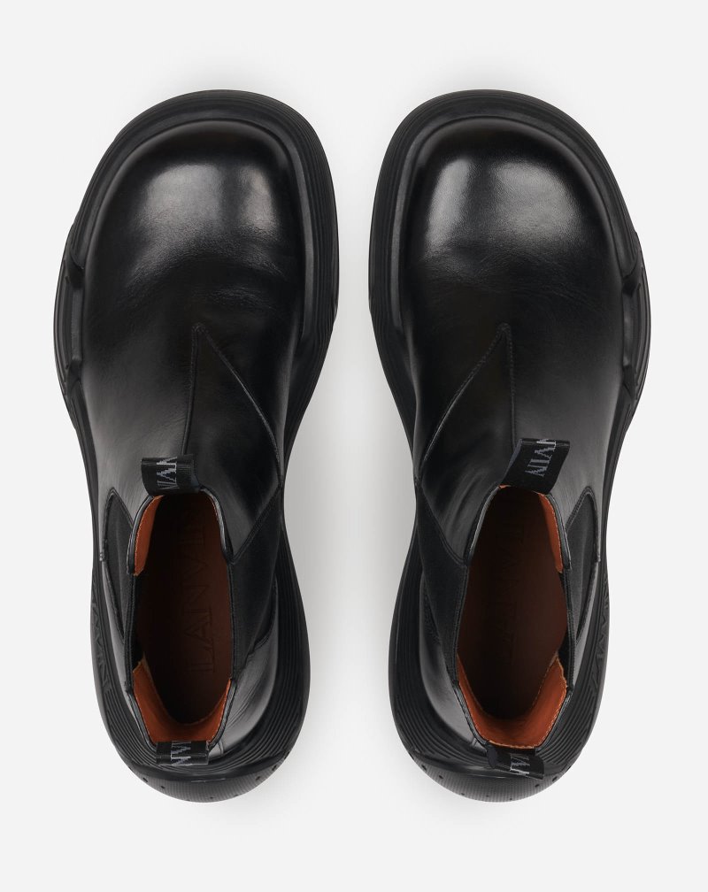 Lanvin Flash-x Bold Läder Boots Stövlar Herr Svarta Svarta | EC49-9149O0