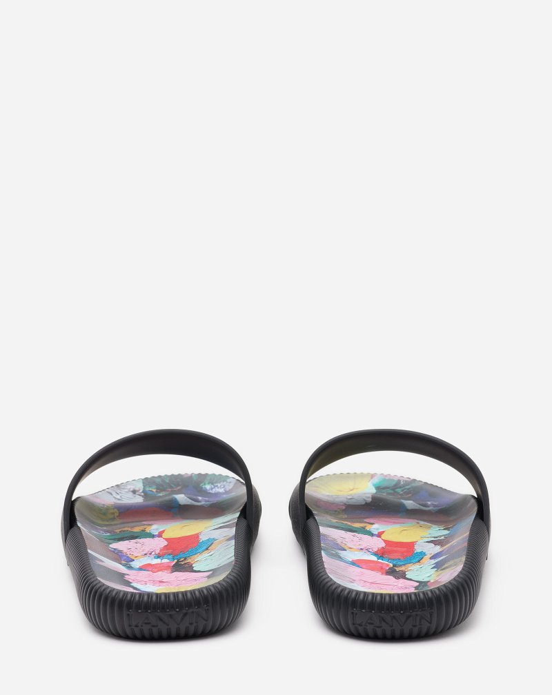 Lanvin Gallery Dept. X Lanvin Arpège Slides  Badtofflor Herr Svarta | AU15-9455H4