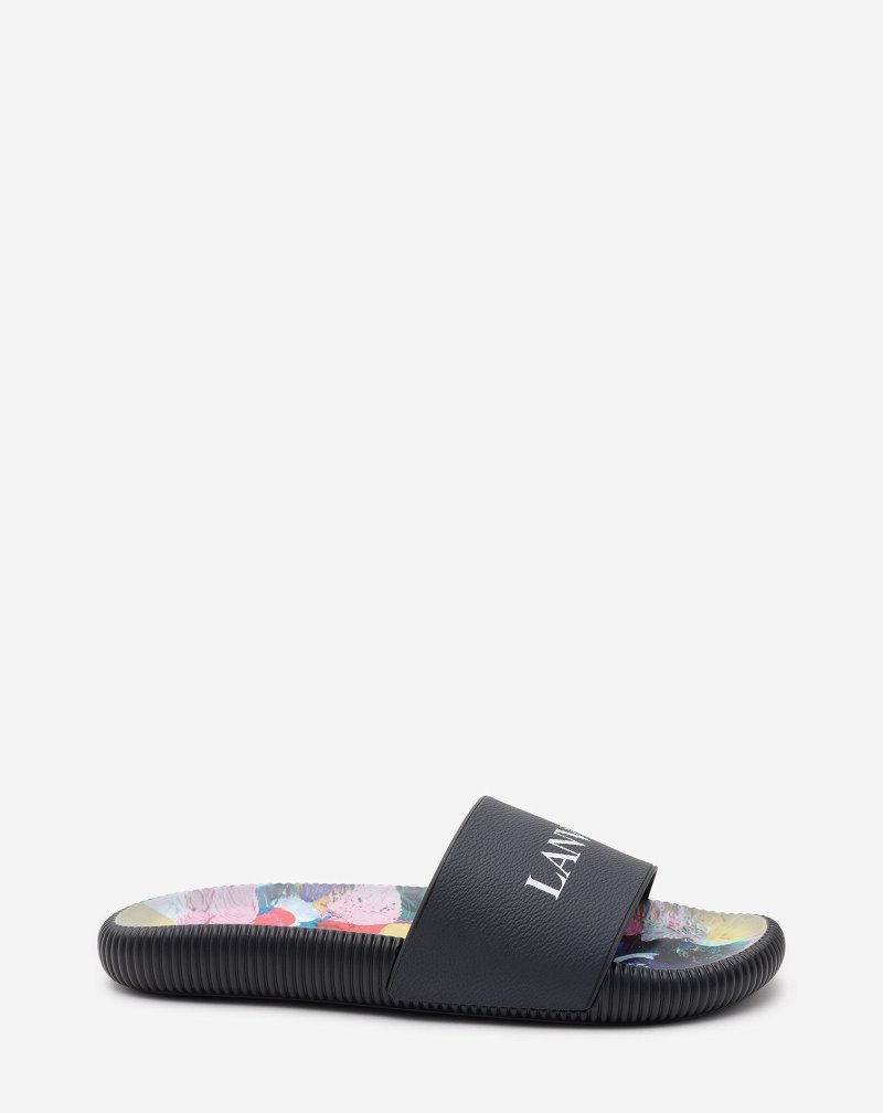 Lanvin Gallery Dept. X Lanvin Arpège Slides  Badtofflor Herr Svarta | AU15-9455H4