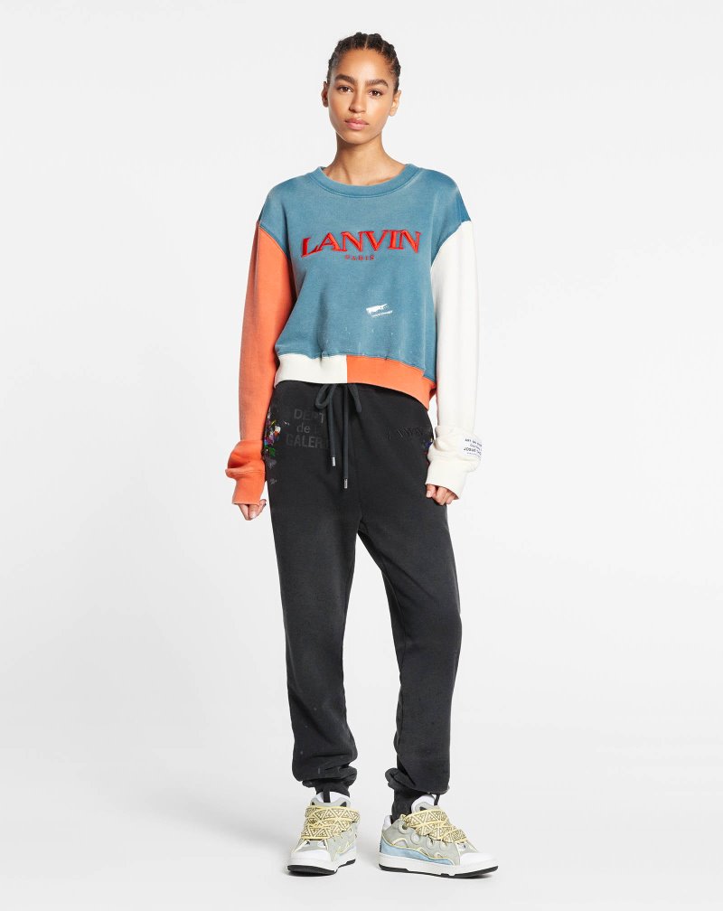 Lanvin Gallery Dept. X Lanvin Crewneck Sweatshirt Tröjor Dam Olika Färger | UY41-8151I3