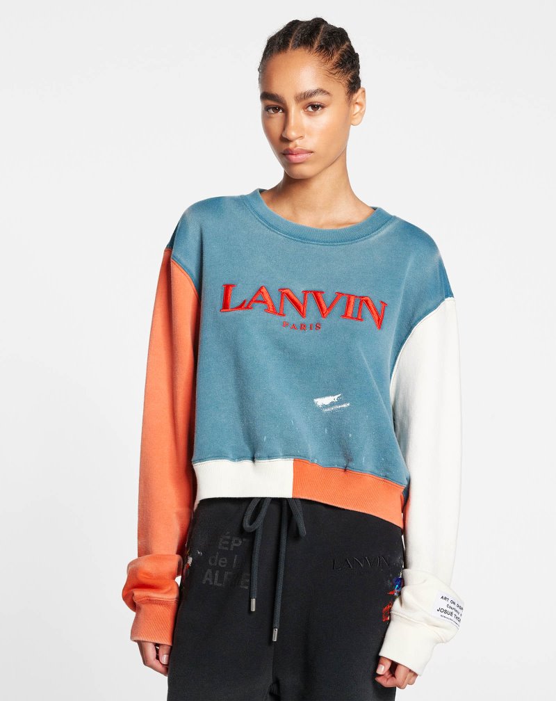 Lanvin Gallery Dept. X Lanvin Crewneck Sweatshirt Tröjor Dam Olika Färger | UY41-8151I3