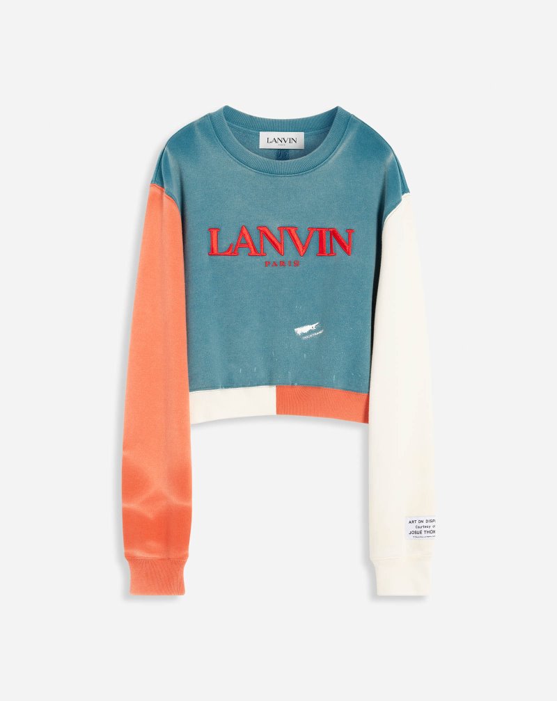 Lanvin Gallery Dept. X Lanvin Crewneck Sweatshirt Tröjor Dam Olika Färger | UY41-8151I3