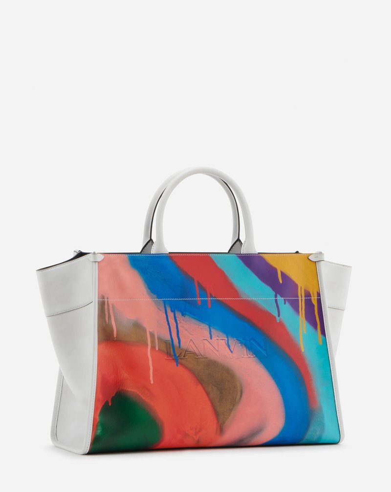 Lanvin Gallery Dept. X Lanvin In&Out Tote Bag Toteväska Herr Vita | ZU65-3665L2