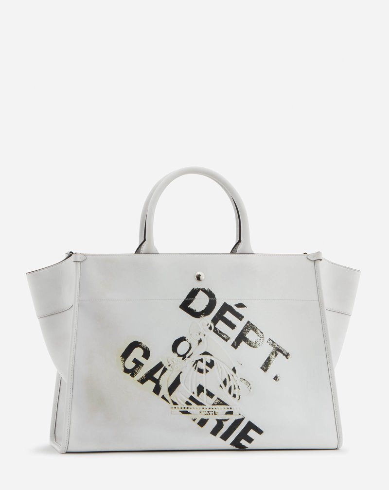 Lanvin Gallery Dept. X Lanvin In&Out Tote Bag Toteväska Herr Vita | ZU65-3665L2