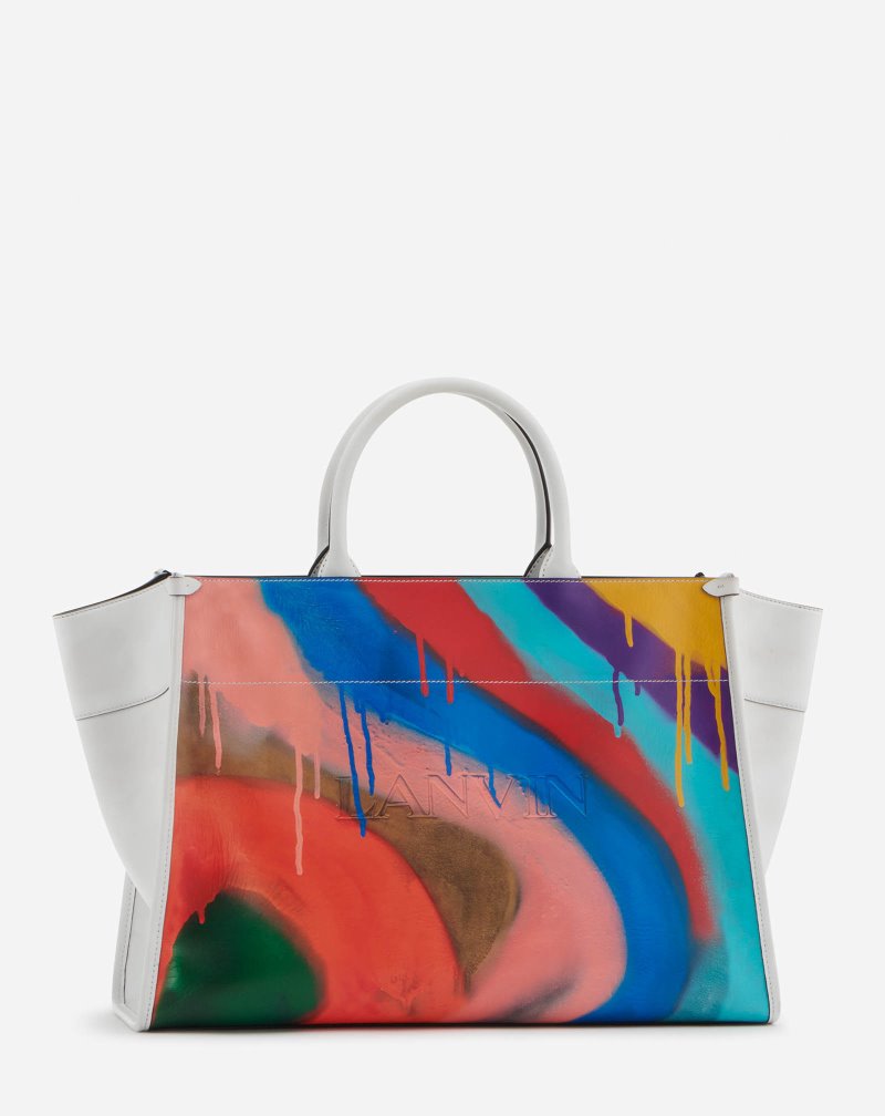 Lanvin Gallery Dept. X Lanvin In&Out Tote Bag Toteväska Herr Vita | ZU65-3665L2