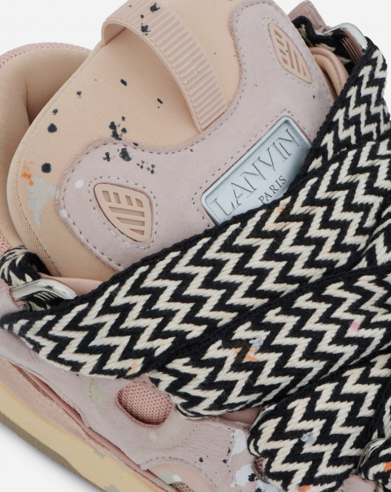 Lanvin Gallery Dept. X Lanvin Leather Curb Sneakers Sneakers Herr Rosa | JY70-7950G3