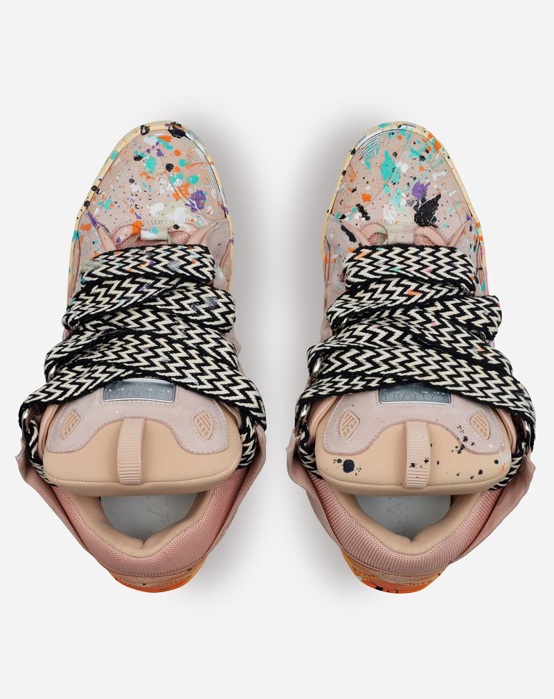 Lanvin Gallery Dept. X Lanvin Leather Curb Sneakers Sneakers Herr Rosa | JY70-7950G3