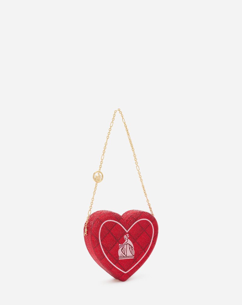 Lanvin Heart Minaudiere X Judith Leiber Väskor Dam Röda Rosa | TB18-8948F0