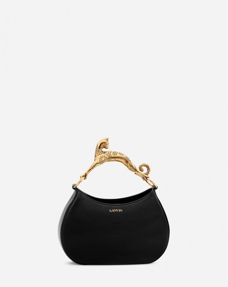 Lanvin Hobo Cat Bag Sm In Lamb Leather Hobo Väska Dam Svarta | OS11-5171D5