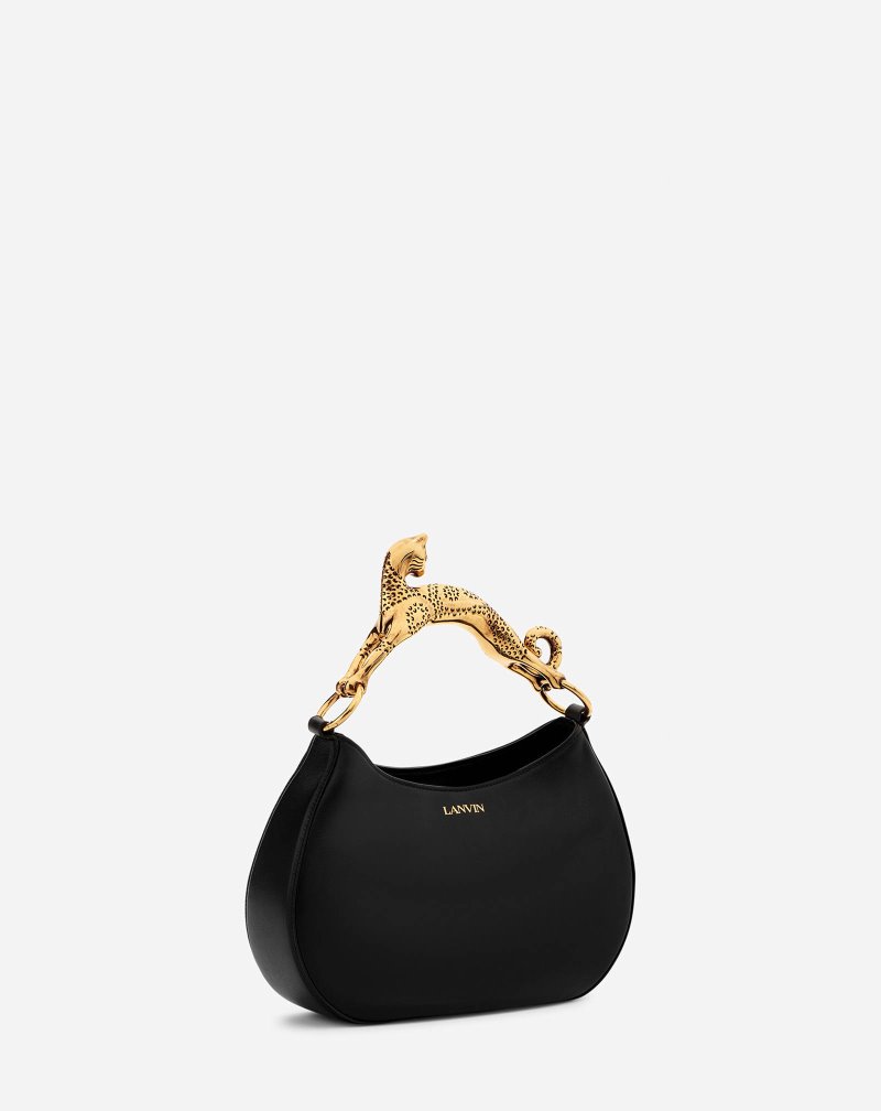 Lanvin Hobo Cat Bag Sm In Lamb Leather Hobo Väska Dam Svarta | CE01-8061Z5