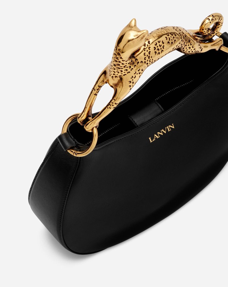 Lanvin Hobo Cat Bag Sm In Lamb Leather Hobo Väska Dam Svarta | CE01-8061Z5