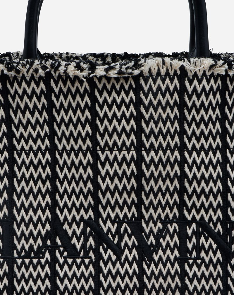Lanvin In&Out Tote Bag Mm Tote Herr Svarta | RP43-4143M4