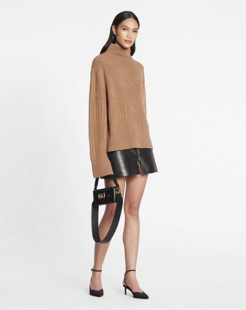 Lanvin Jl3d Cashmere Sweater Tröjor Dam Beige | CM26-5506R5