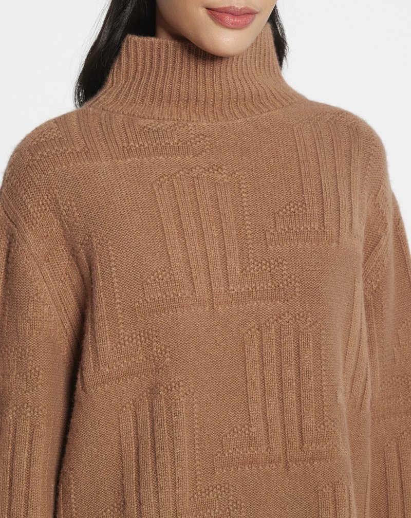 Lanvin Jl3d Cashmere Sweater Tröjor Dam Beige | CM26-5506R5