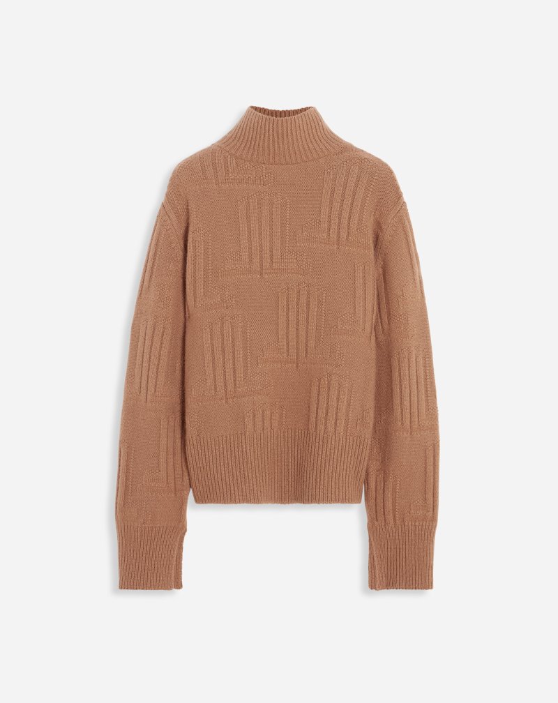Lanvin Jl3d Cashmere Sweater Tröjor Dam Beige | CM26-5506R5