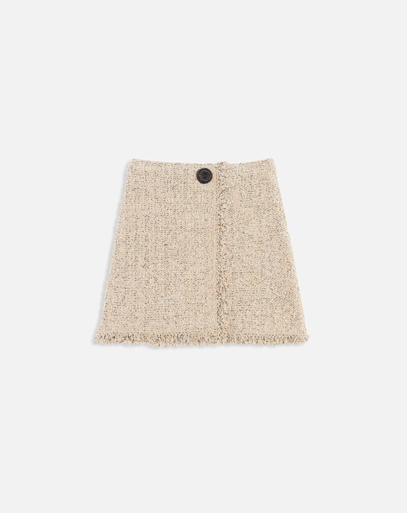 Lanvin Knit Mini Skirt Kjolar Dam Beige | JO33-8193W0