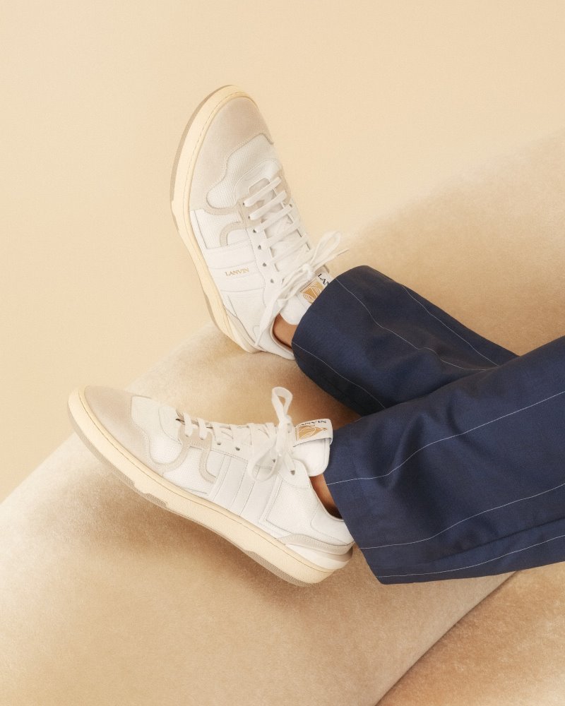 Lanvin Leather Clay Low-top Sneakers Sneakers Herr Vita | EL14-6334B8