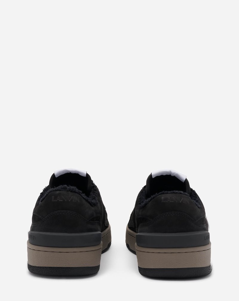 Lanvin Leather Clay Sneakers Sneakers Herr Svarta | XP82-3282D8