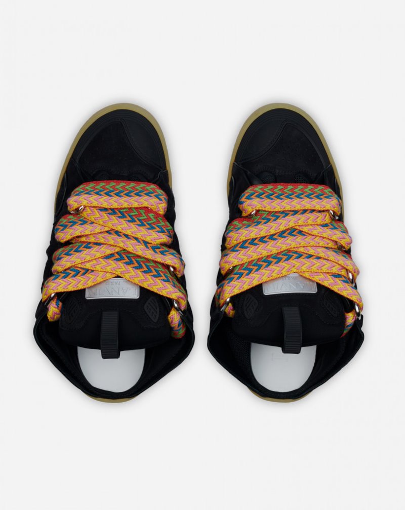Lanvin Leather Curb Mule Sneakers Sneakers Dam Svarta | WT46-5756D2