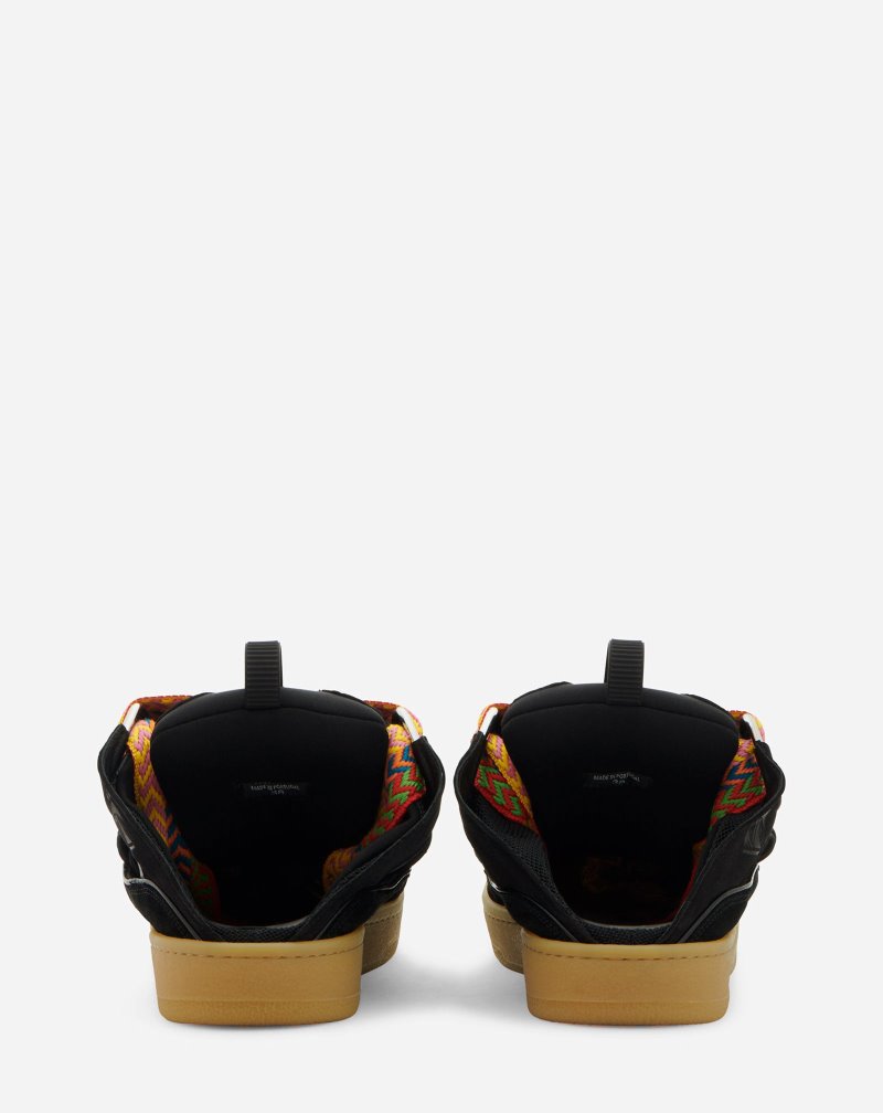 Lanvin Leather Curb Mule Sneakers Sneakers Dam Svarta | WT46-5756D2