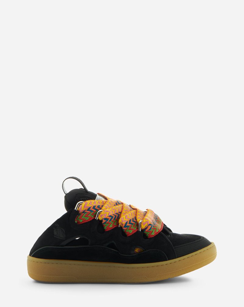 Lanvin Leather Curb Mule Sneakers Sneakers Dam Svarta | WT46-5756D2