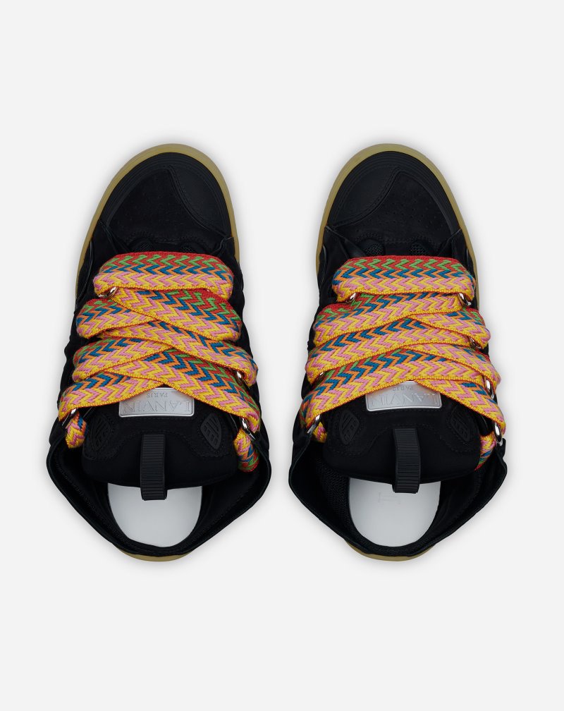 Lanvin Leather Curb Mule Sneakers Sneakers Herr Svarta | JA50-1640U2