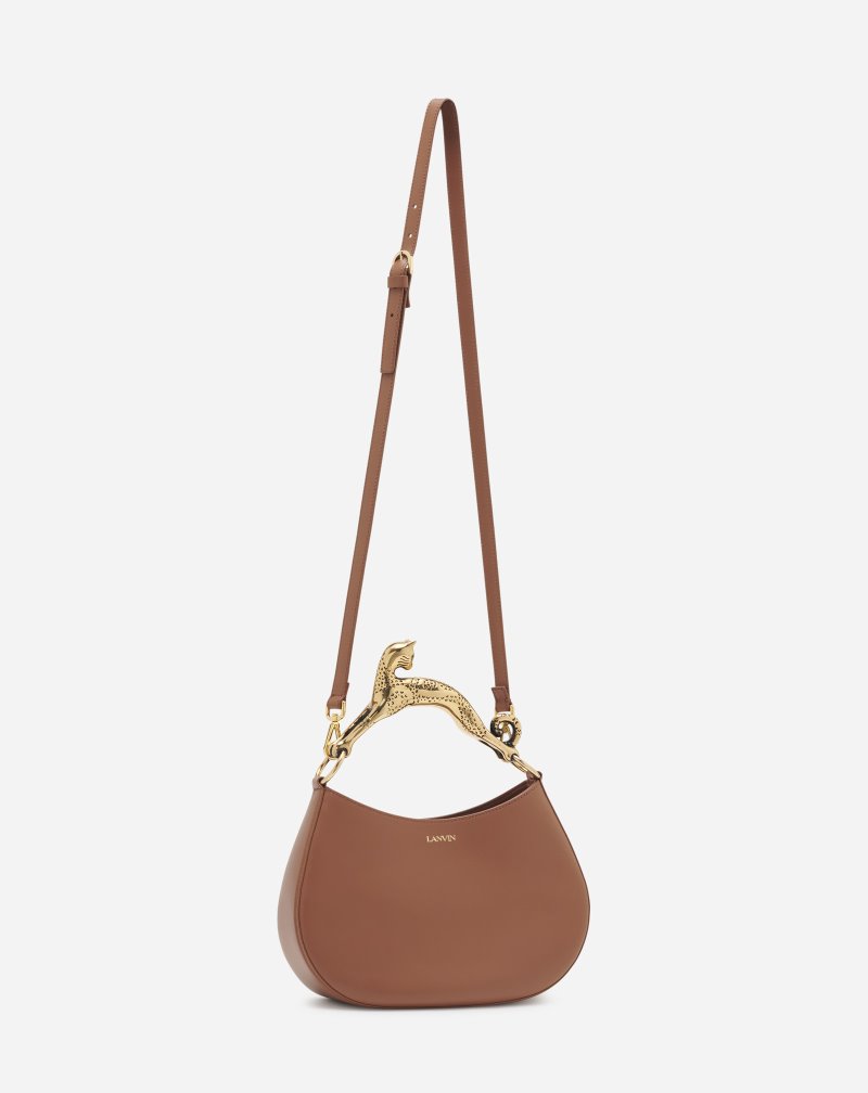 Lanvin Leather Hobo Cat Bag Sm Hobo Väska Dam Bruna | HY47-3277E0