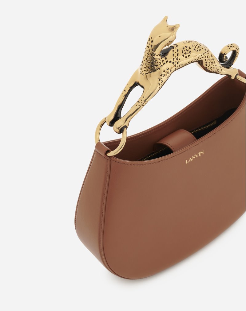 Lanvin Leather Hobo Cat Bag Sm Hobo Väska Dam Bruna | HY47-3277E0
