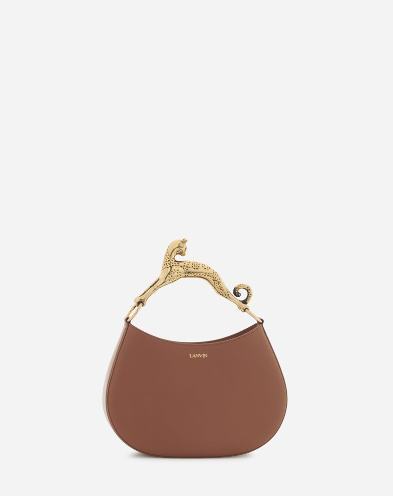 Lanvin Leather Hobo Cat Bag Sm Hobo Väska Dam Bruna | HY47-3277E0