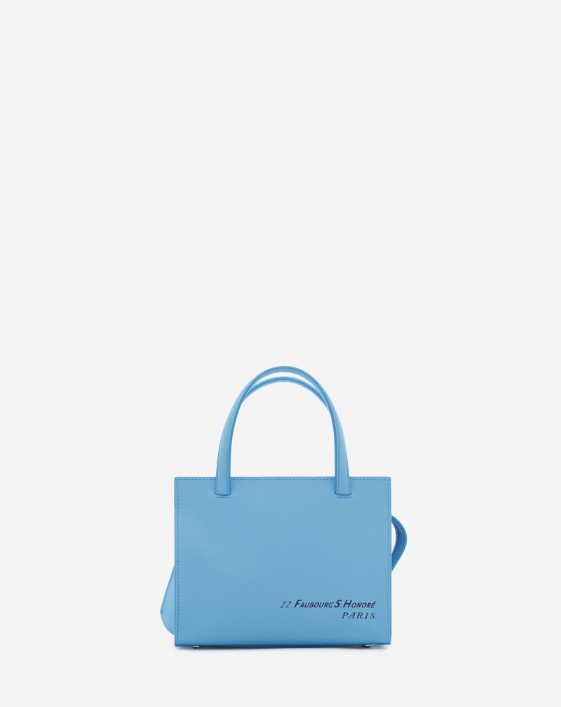 Lanvin Leather Lanvin Bogey Nano Day Bag Väskor Dam Ljusblå | EW59-5989O6