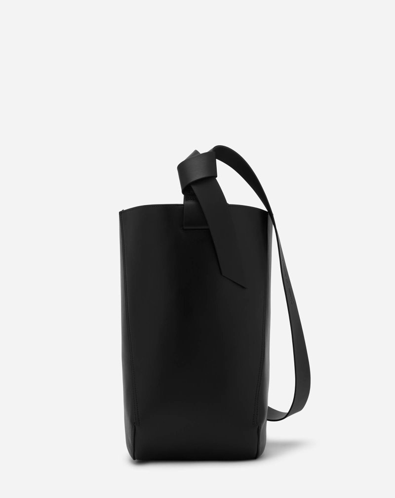 Lanvin Leather Mm Hobo Tie Bag Hobo Väska Herr Svarta | BG20-8080U8