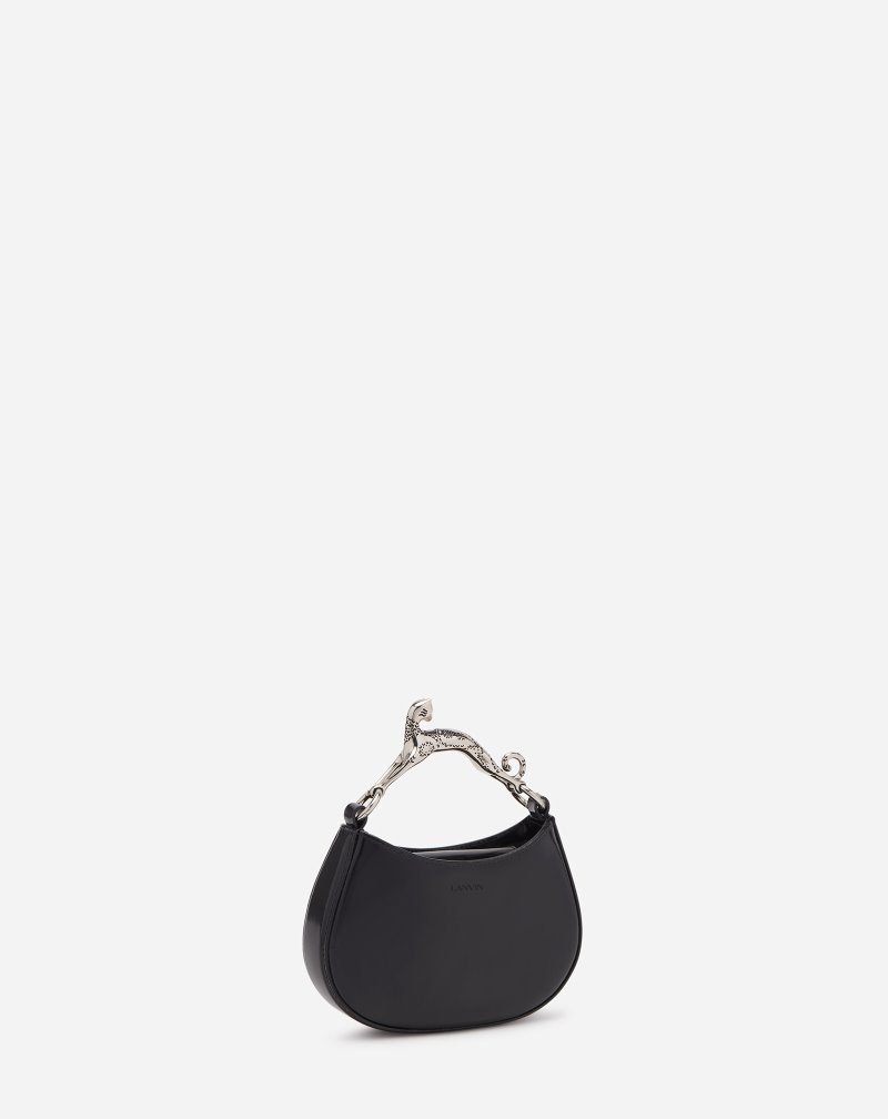 Lanvin Leather Nano Hobo Cat Bag Hobo Väska Dam Svarta | RR59-7689P1