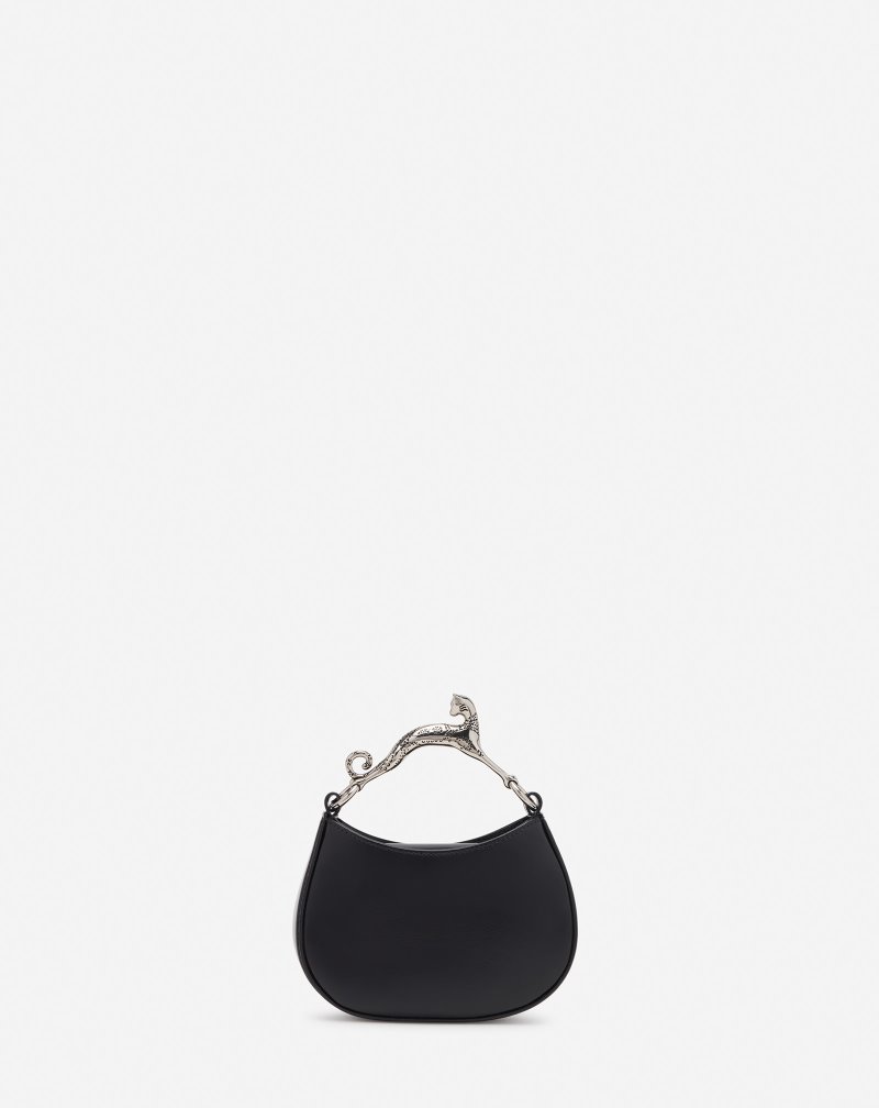 Lanvin Leather Nano Hobo Cat Bag Hobo Väska Dam Svarta | RR59-7689P1