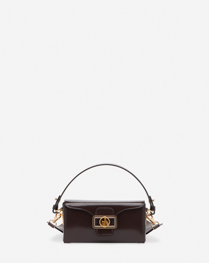 Lanvin Leather Nano Pencil Bag Väskor Dam Kaffe | ZU04-7294W9