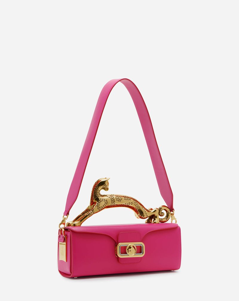 Lanvin Leather Pencil Cat Bag Väskor Dam Rosa | AO59-7389J9