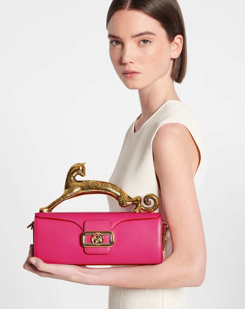Lanvin Leather Pencil Cat Bag Väskor Dam Rosa | AO59-7389J9