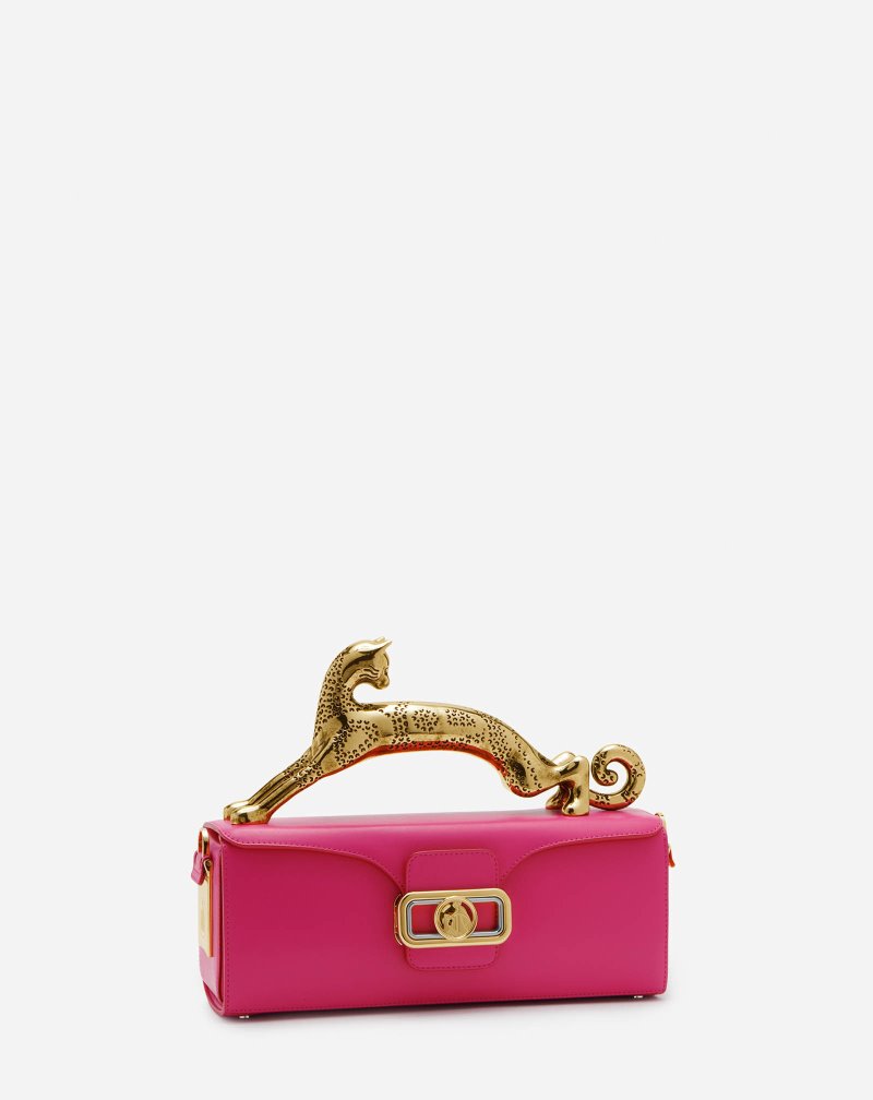 Lanvin Leather Pencil Cat Bag Väskor Dam Rosa | AO59-7389J9