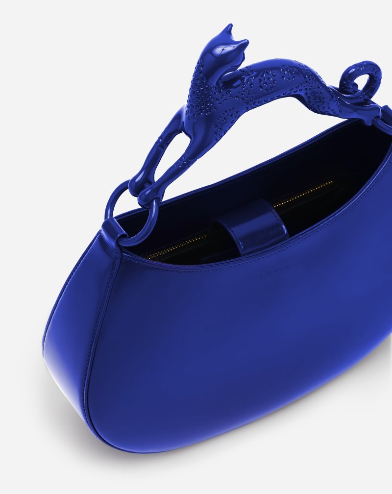 Lanvin Leather Pm Hobo Cat Bag Hobo Väska Dam Mörkblå | SS41-8531C8