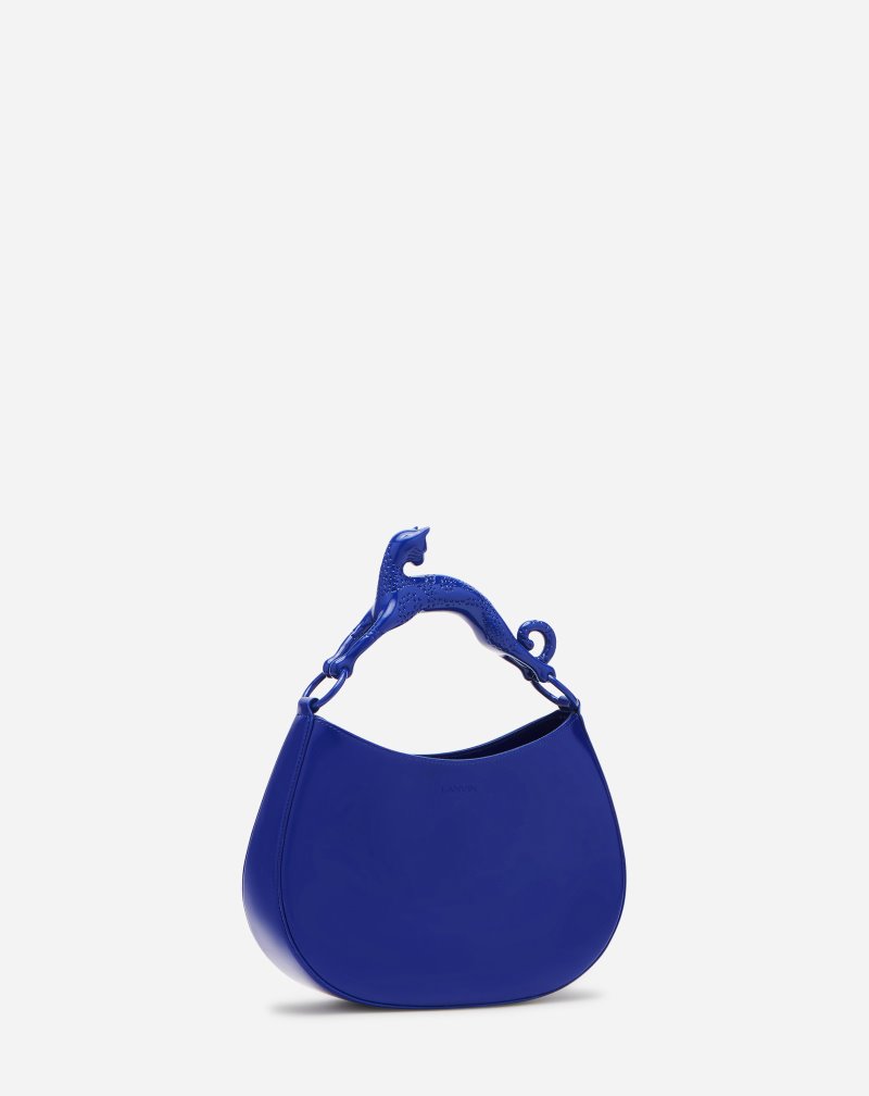 Lanvin Leather Pm Hobo Cat Bag Hobo Väska Dam Mörkblå | SS41-8531C8