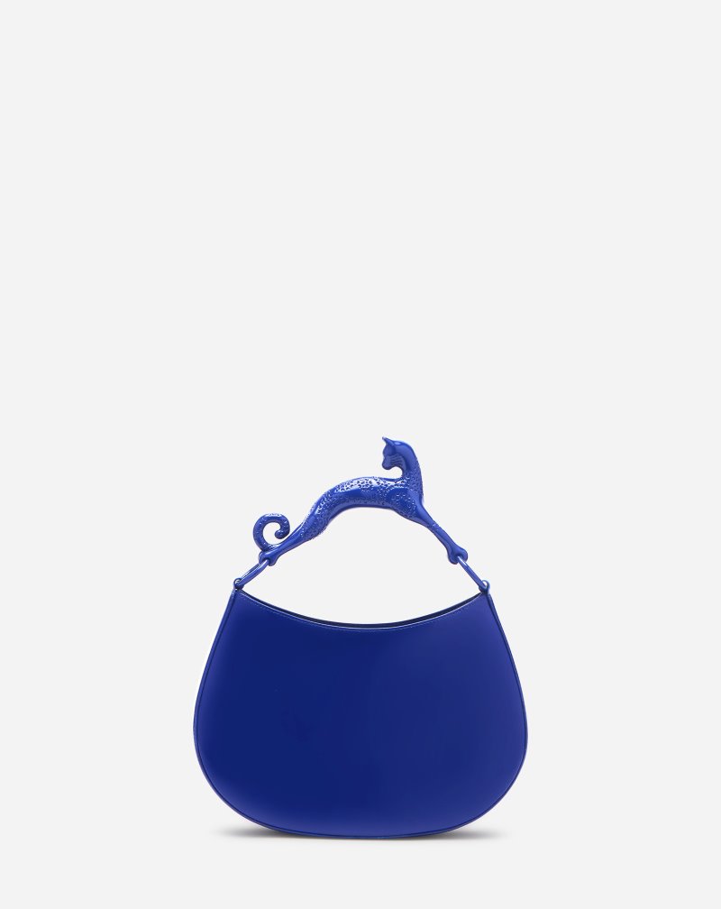 Lanvin Leather Pm Hobo Cat Bag Hobo Väska Dam Mörkblå | SS41-8531C8