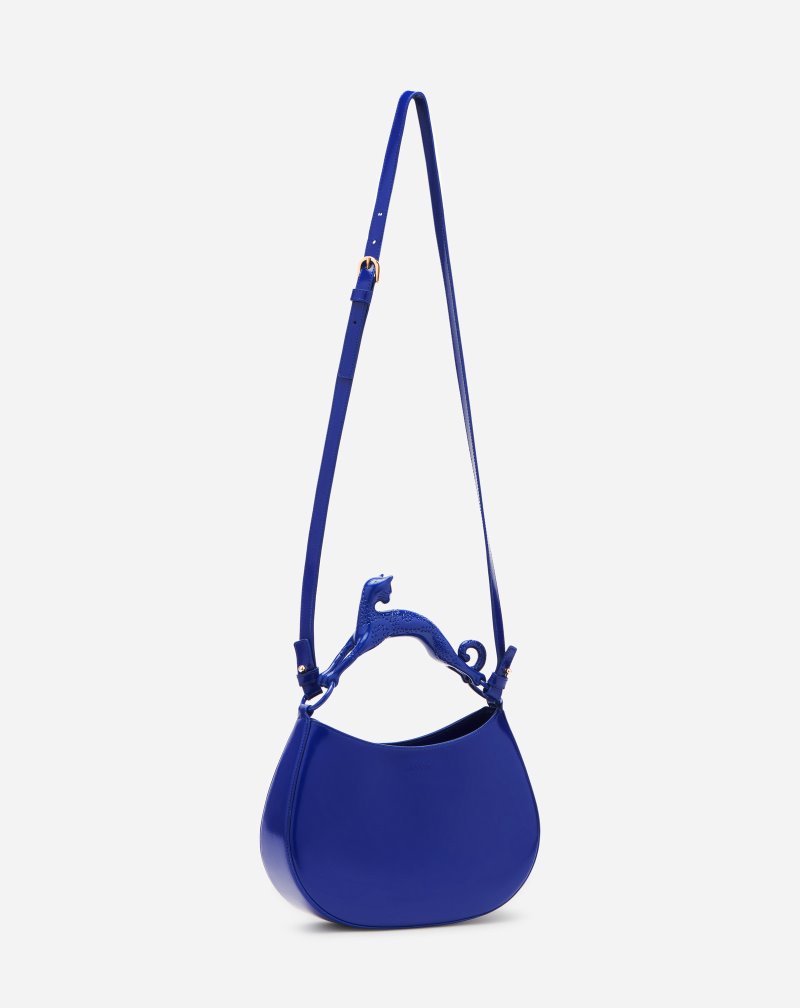 Lanvin Leather Pm Hobo Cat Bag Hobo Väska Dam Mörkblå | SS41-8531C8