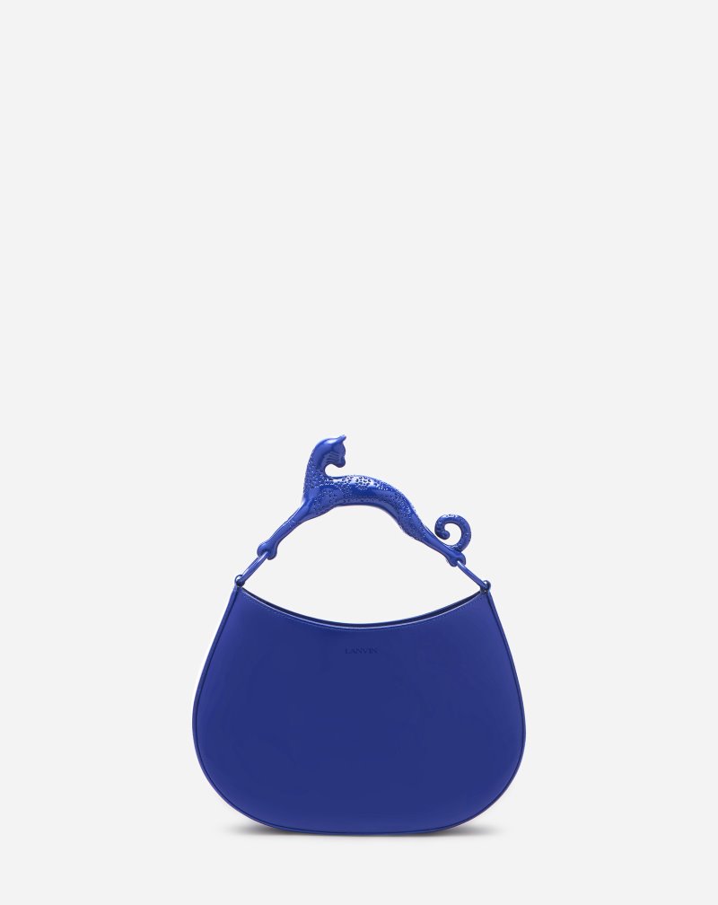 Lanvin Leather Pm Hobo Cat Bag Hobo Väska Dam Mörkblå | SS41-8531C8