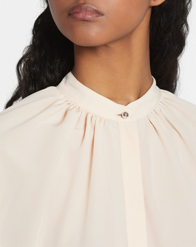 Lanvin Long-sleeve Blouse Blus Dam Beige | BI42-5942X4