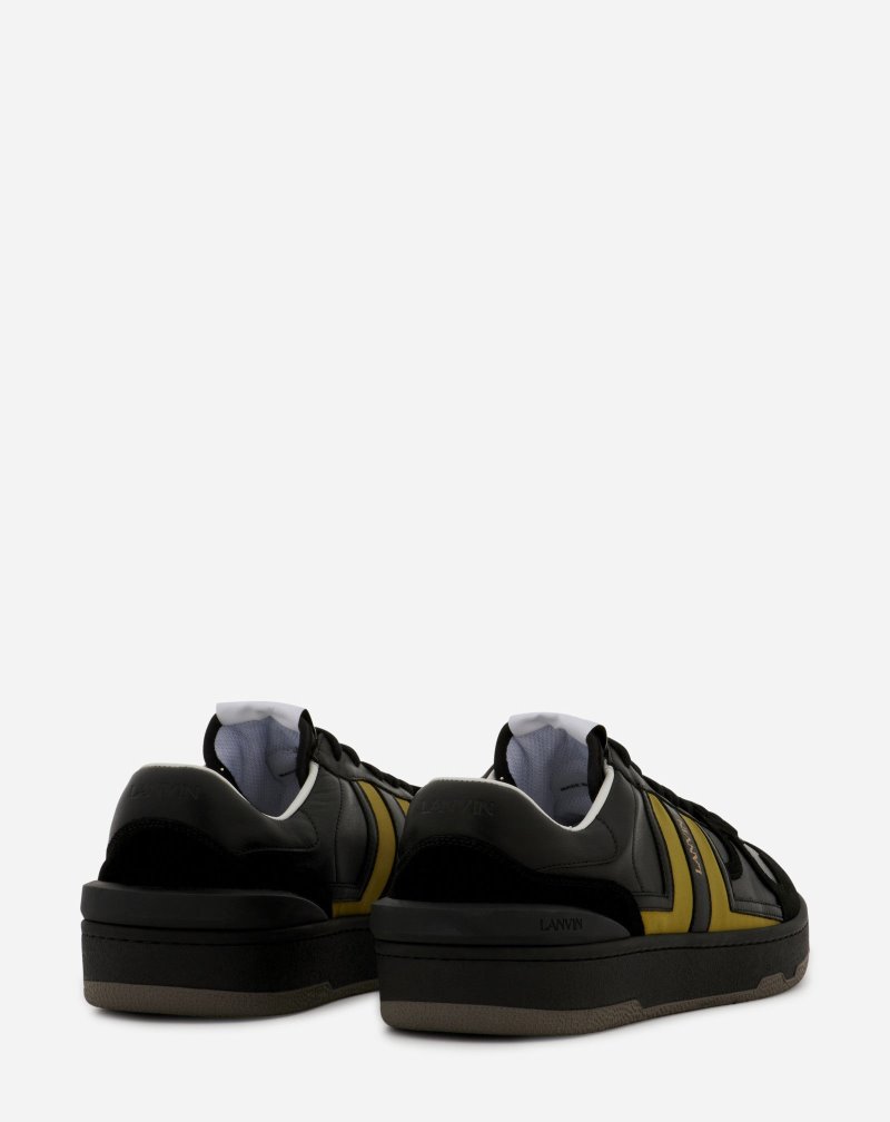 Lanvin Low Clay Sneakers In Leather Sneakers Herr Svarta Guld | WO77-0297J6