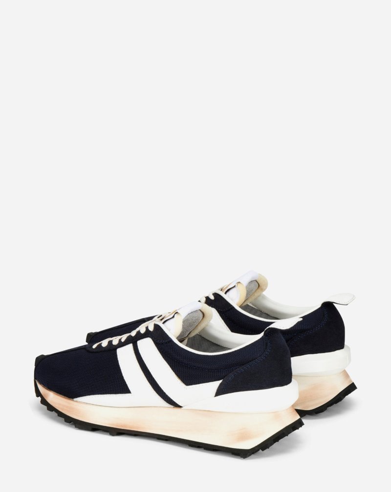 Lanvin Mesh Bumpr Sneakers Sneakers Herr Svarta Vita | DW87-9557J1